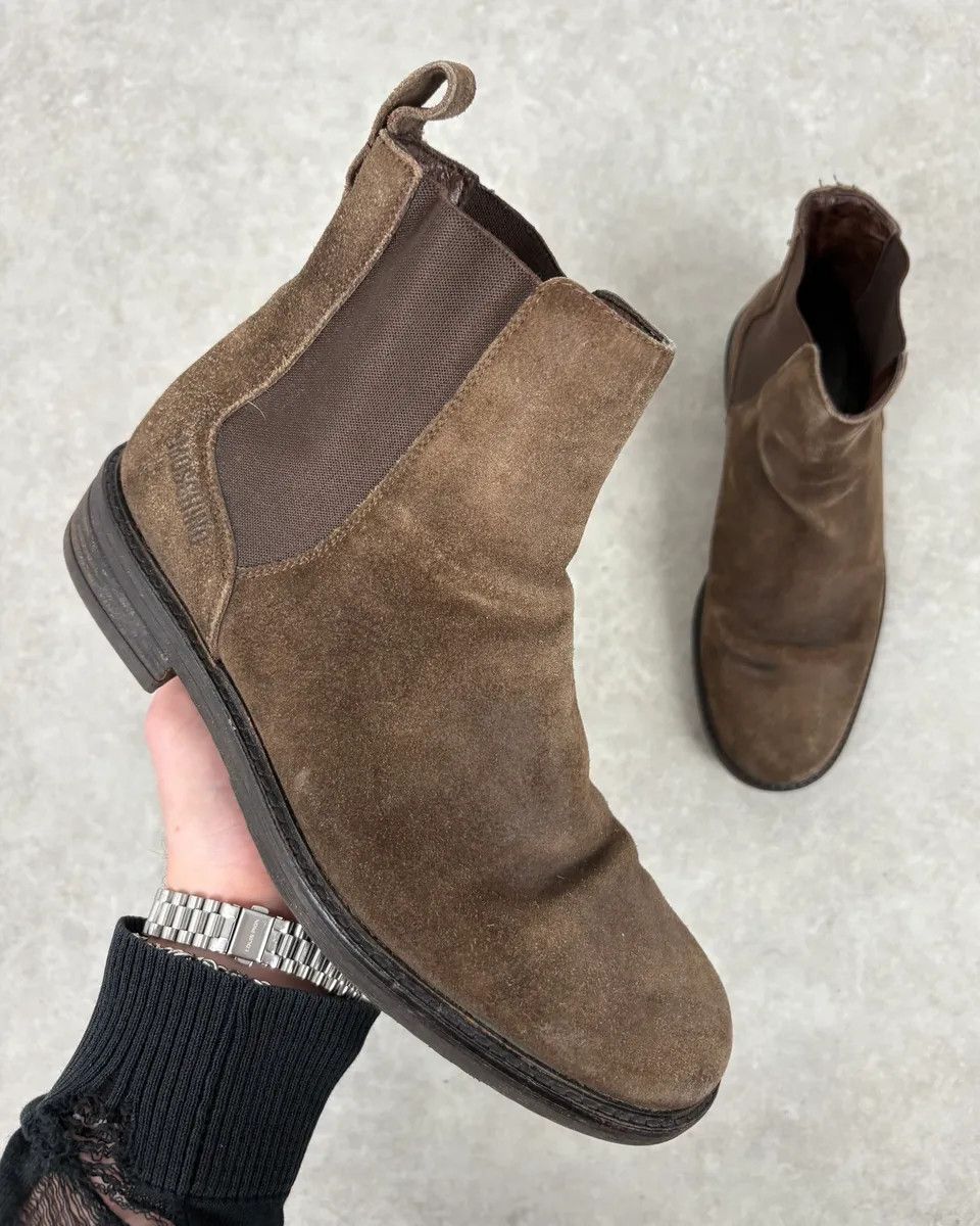 Moschino 2000s Moschino Brown Suede Leather Boots Size US 8.5 / EU 41-42 - 1 Thumbnail
