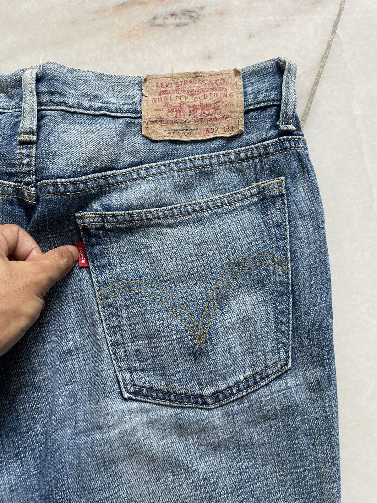 Levi's Vintage Levis 517 Flare Jeans Size US 32 / EU 48 - 5 Thumbnail