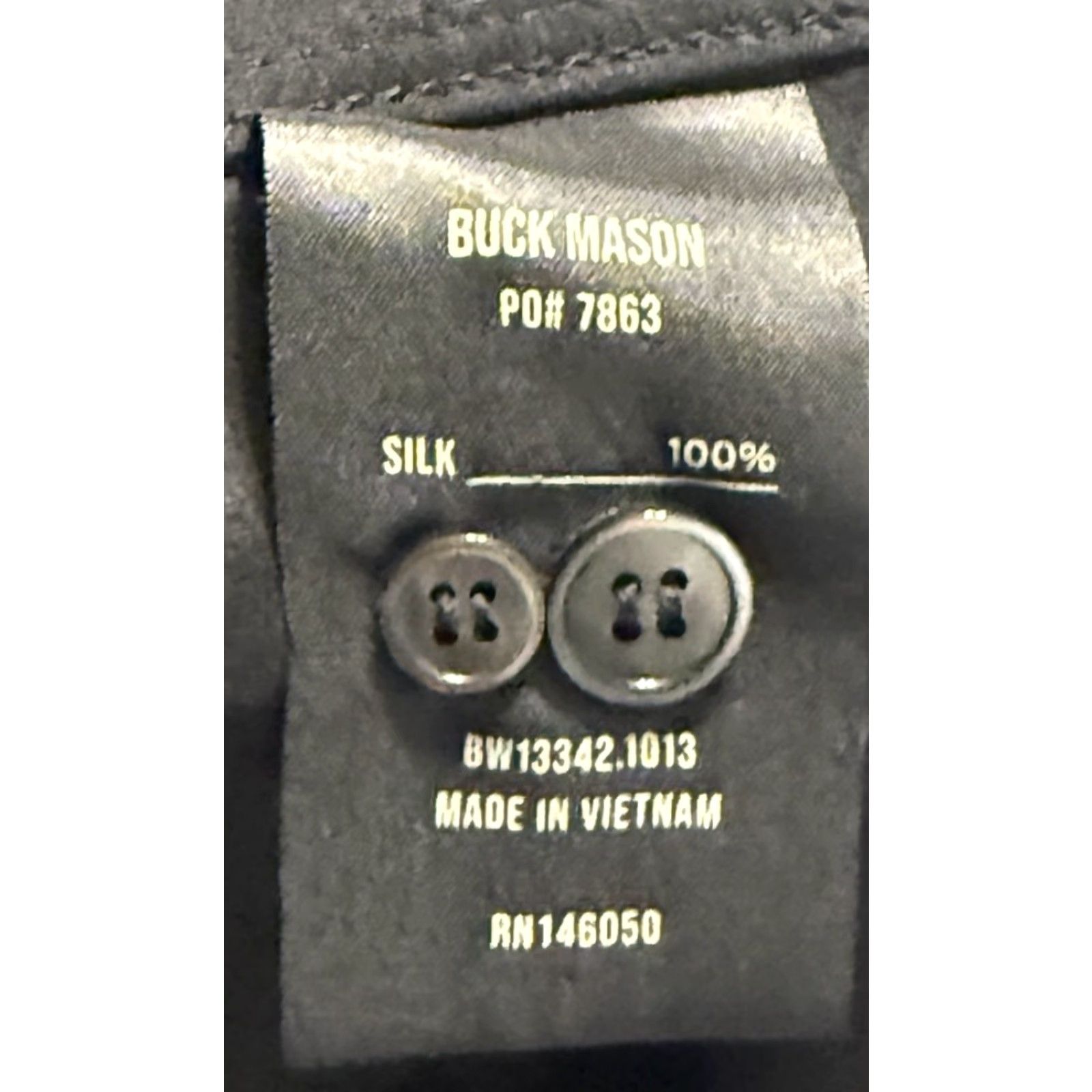 Buck Mason Buck Mason Button-Up Shirt Silk Black M Adult Regular Long Sleeve Button-Up Calory Casual Travel 100% Silk EUC Mens Size US M / EU 48-50 / 2 - 3 Thumbnail