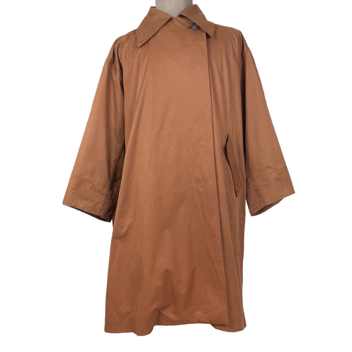 【80s】ISSEY MIYAKE WINDCOAT イカコート vintage Issey Miyake Windcoat khaki oversized parka — 1980's