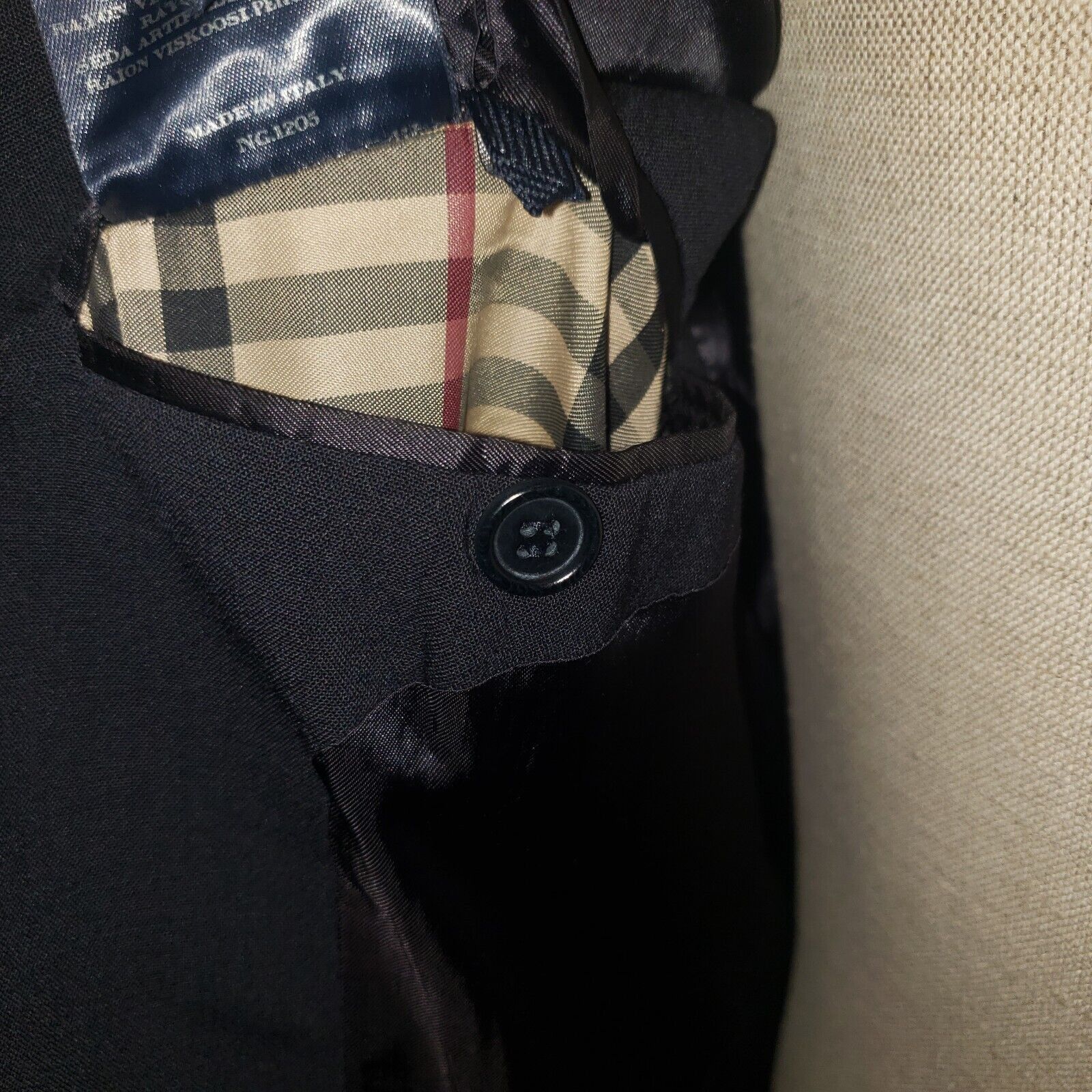 Burberry Burberry London Mens Blazer Jacket Size 50R Black Two Button Size 50R - 5 Thumbnail