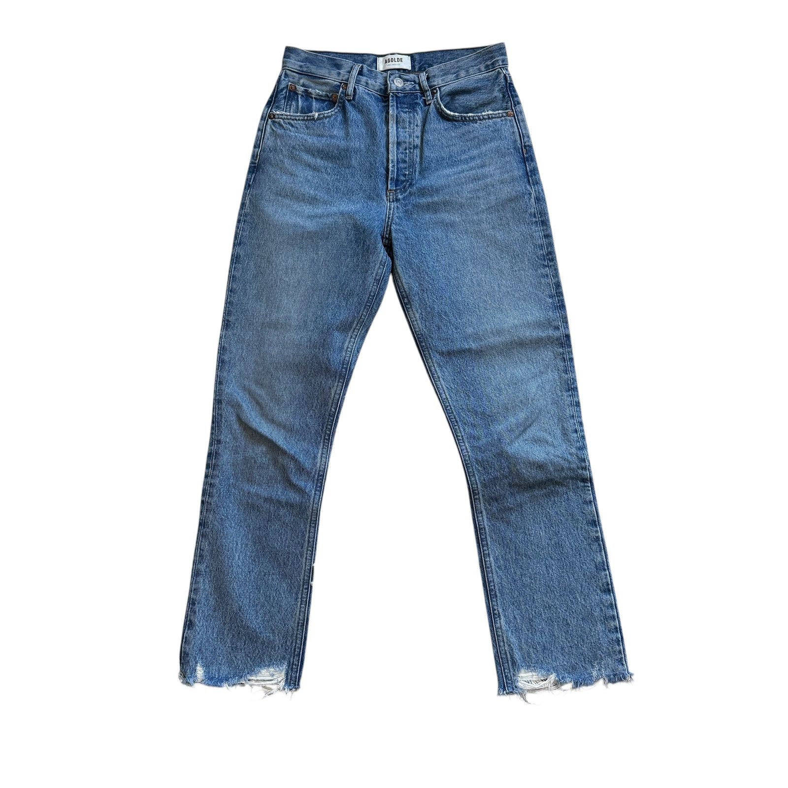 Agolde AGOLDE Riley High Rise Straight Crop Jean Haven Wash Size 25" / US 0 / IT 36 - 2 Thumbnail