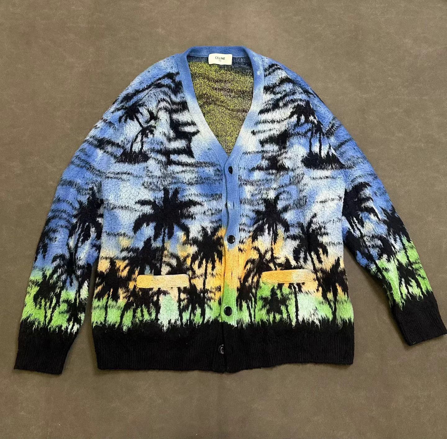 Celine CELINE Sunset Island Brushed Cotton Jacquard L 97N Size US L / EU 52-54 / 3 - 1 Thumbnail