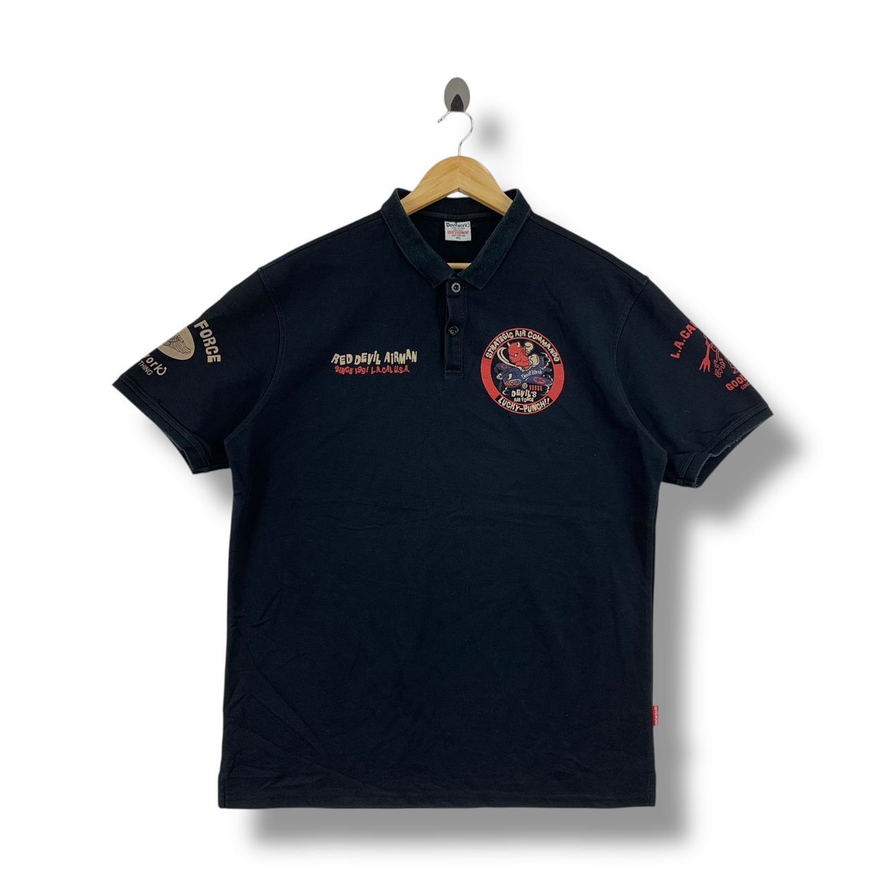 Japanese Brand × Tedman × Vintage Vintage TEDMAN Devil work back hit polo tee Size US XXL / EU 58 / 5 - 2 Thumbnail