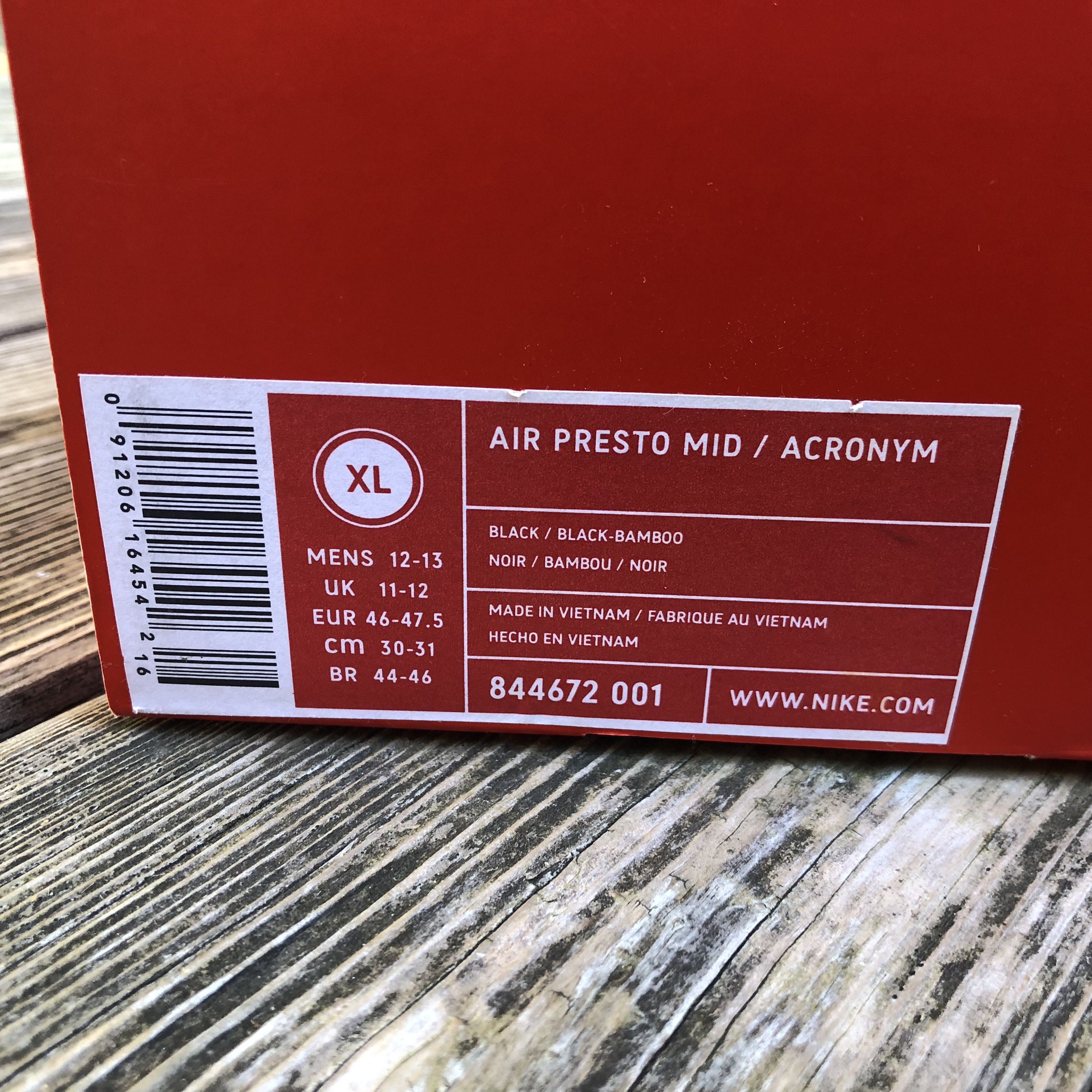 Acronym × Nike 2016 Air Presto Mid Bamboo Size XL (12 - 13 US) Size US 12 / EU 45 - 2 Thumbnail