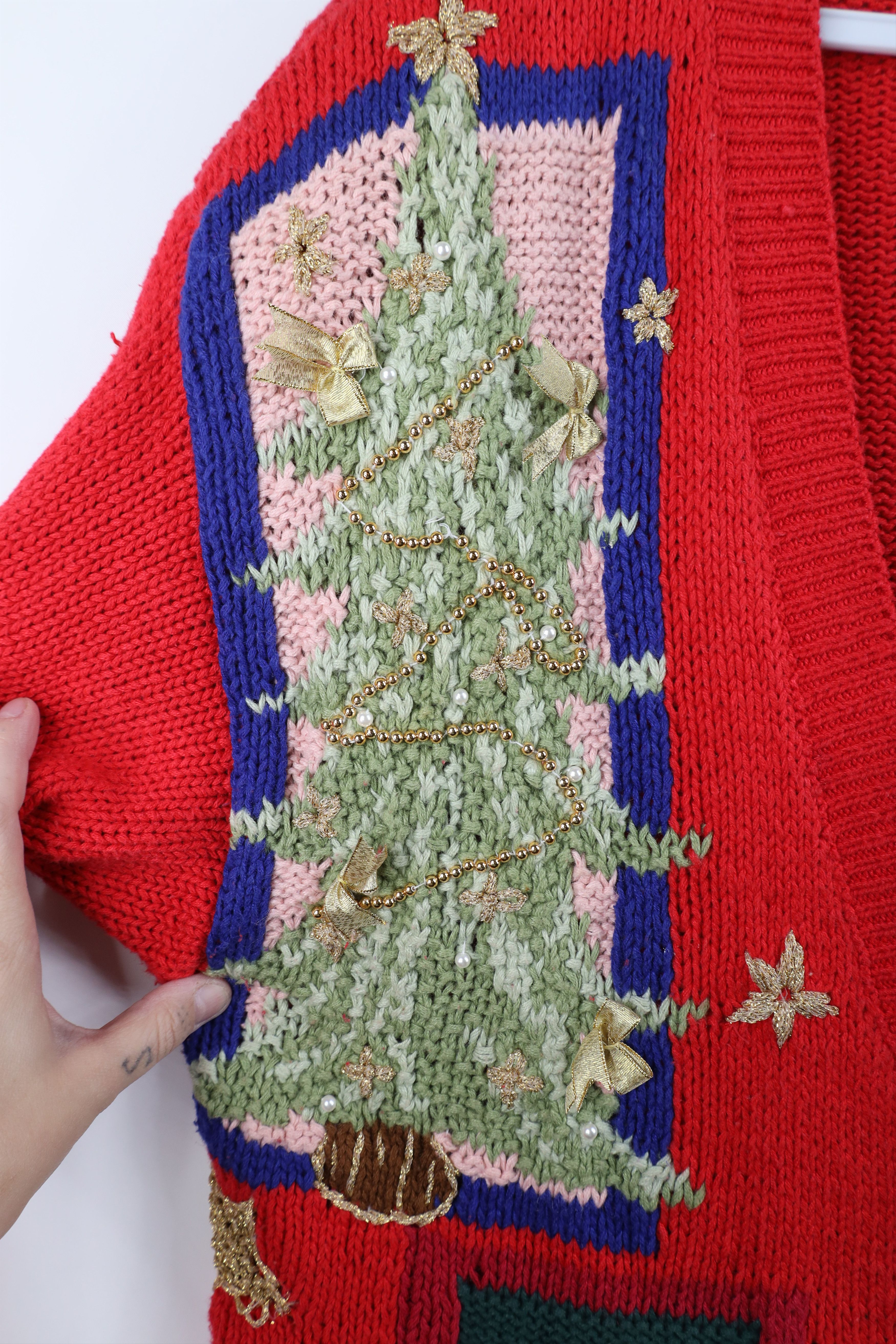 Vintage Vintage 90s Streetwear Bells Christmas Cardigan Sweater Size L / US 10 / IT 46 - 4 Thumbnail