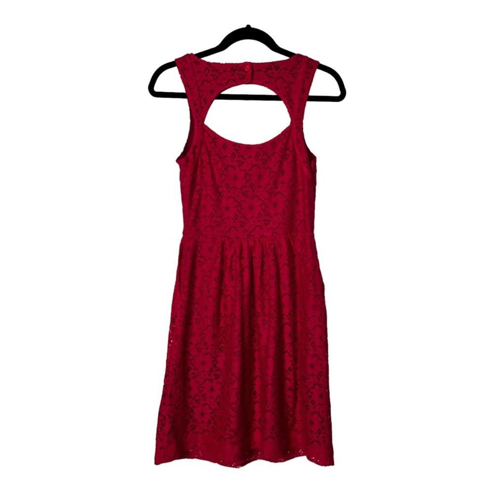 Designer Anthropologie l Deletta Red Lace Dress XS Size XS / US 0-2 / IT 36-38 - 3 Thumbnail