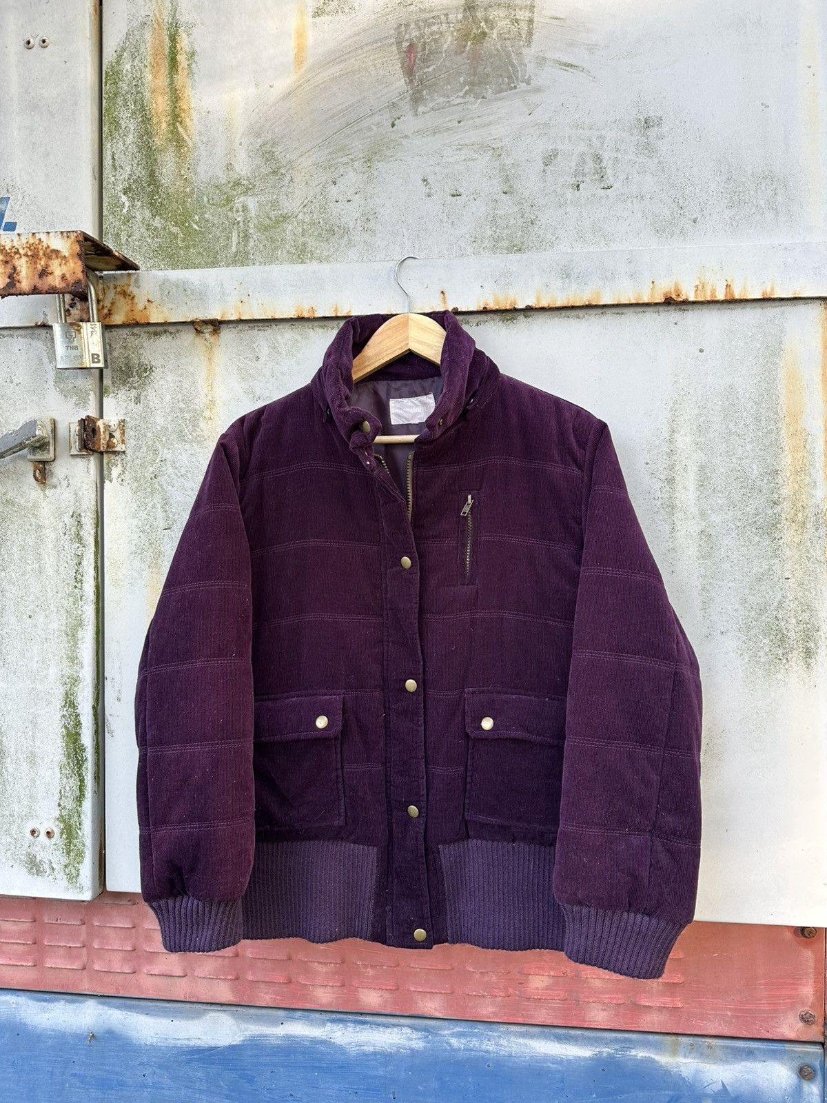 👹Ohceanbell Corduroy Puffer Bomber Jacket