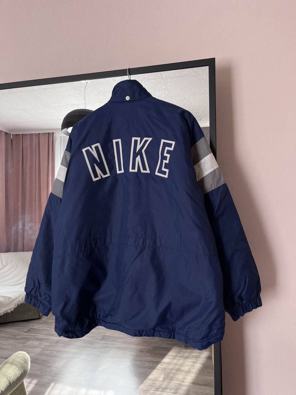 Nike Vintage Nike Nylon Track Jacket Big Logo Y2K Oversized Boxy Size US L / EU 52-54 / 3 - 3 Thumbnail
