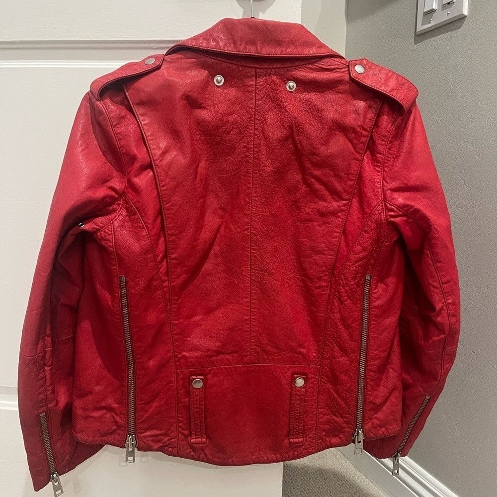 ZADIG & VOLTAIRE RED LEATHER JACKET