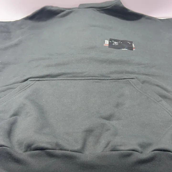 Balenciaga Balenciaga Tape Logo Black Hoodie 0079-2507 Size US M / EU 48-50 / 2 - 8 Thumbnail