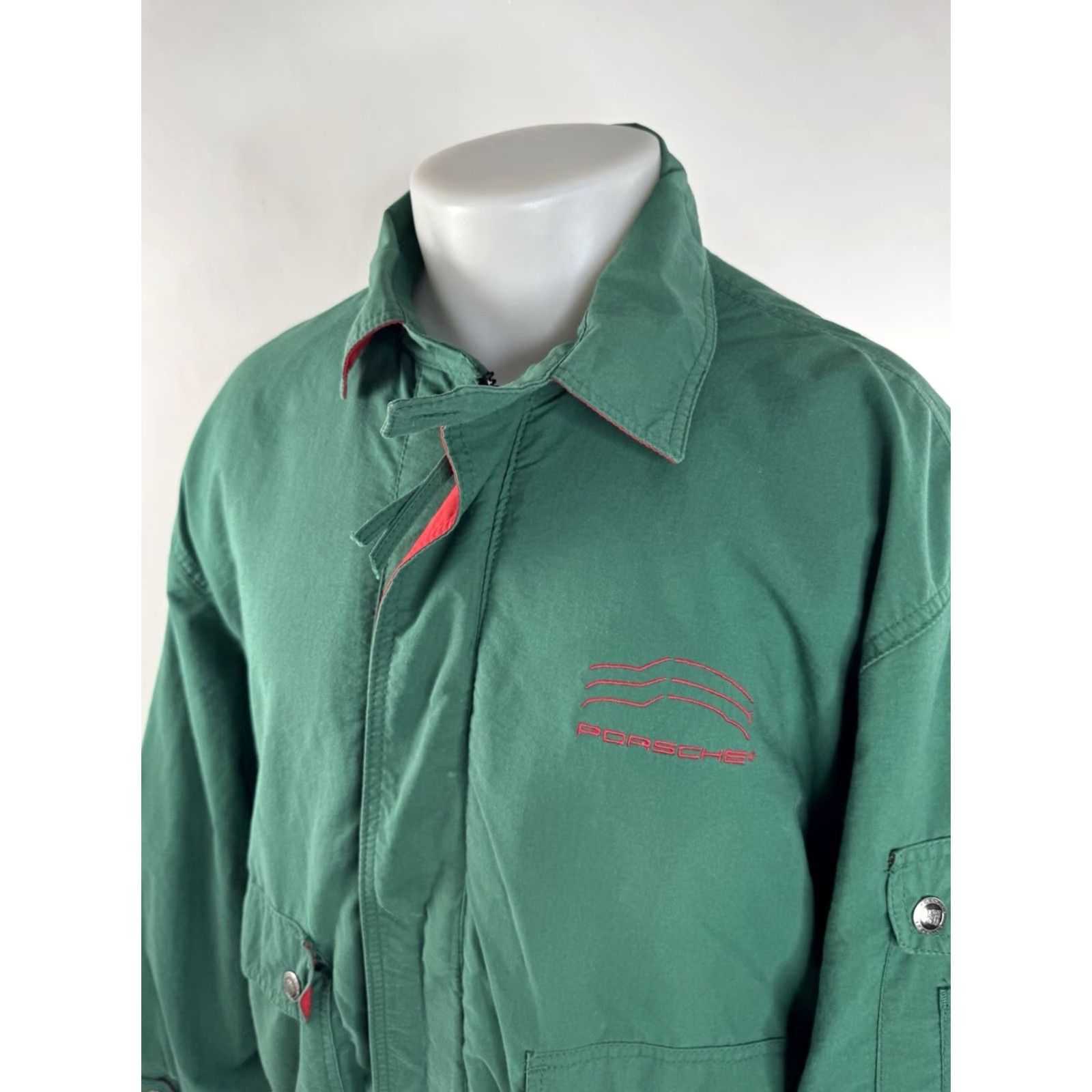 Vintage PORSCHE Evolution Crown Embroidered Vintage Mens L Jacket Green Size L Jacket Mens Vintage Embroidered Porsche Evolution Crown Size US L / EU 52-54 / 3 - 3 Thumbnail
