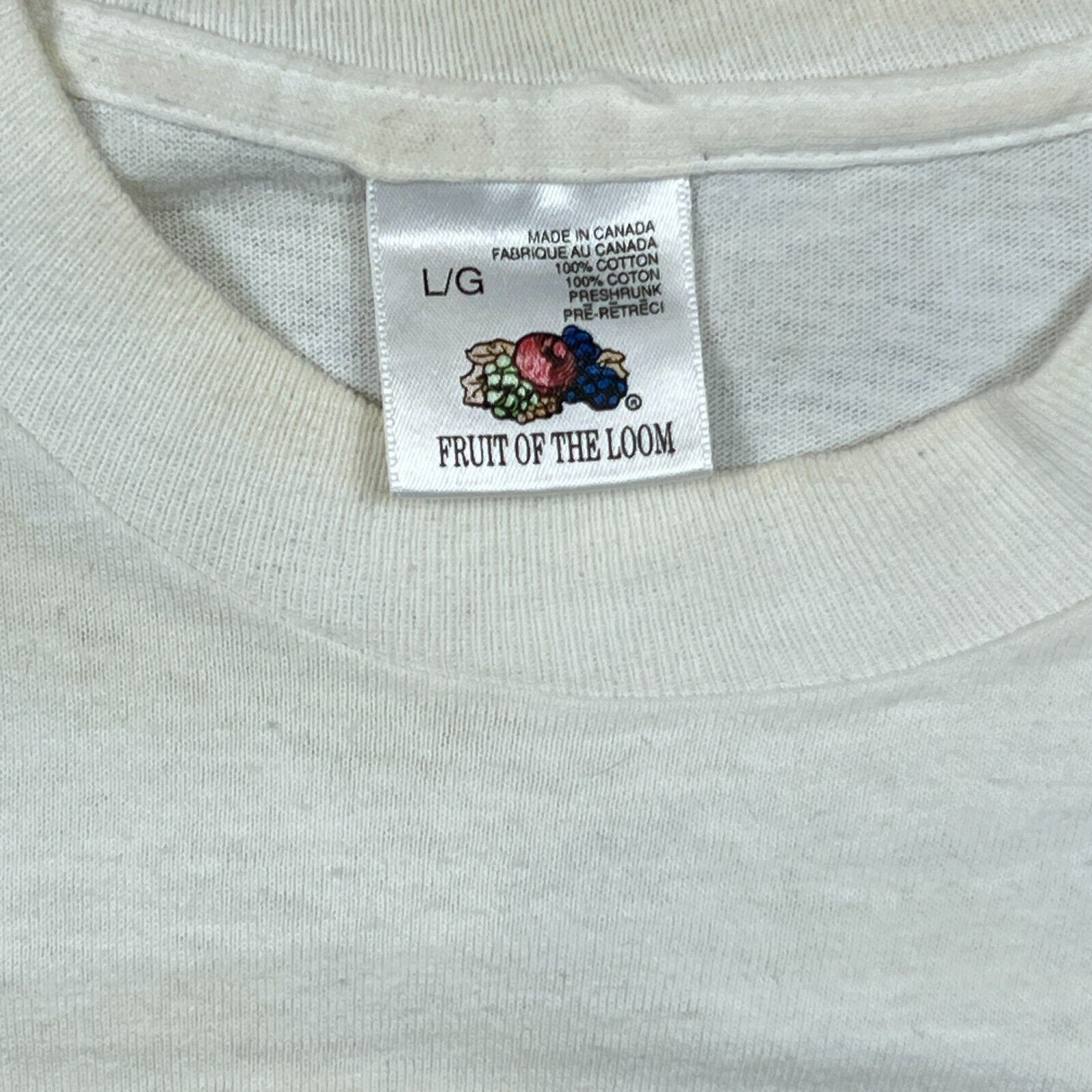 Fruit Of The Loom × Vintage VTG 1993 Bell Toronto Area Code T Shirt Large Graphic Tee Size US L / EU 52-54 / 3 - 8 Thumbnail