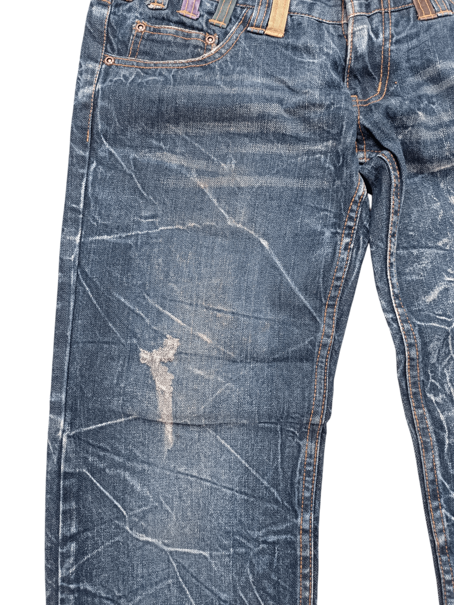 Japanese Brand × Seditionaries VTG NYLAUS DOUBLE WAIST DISTRESSED JEANS VERY RARE Size US 30 / EU 46 - 17 Thumbnail