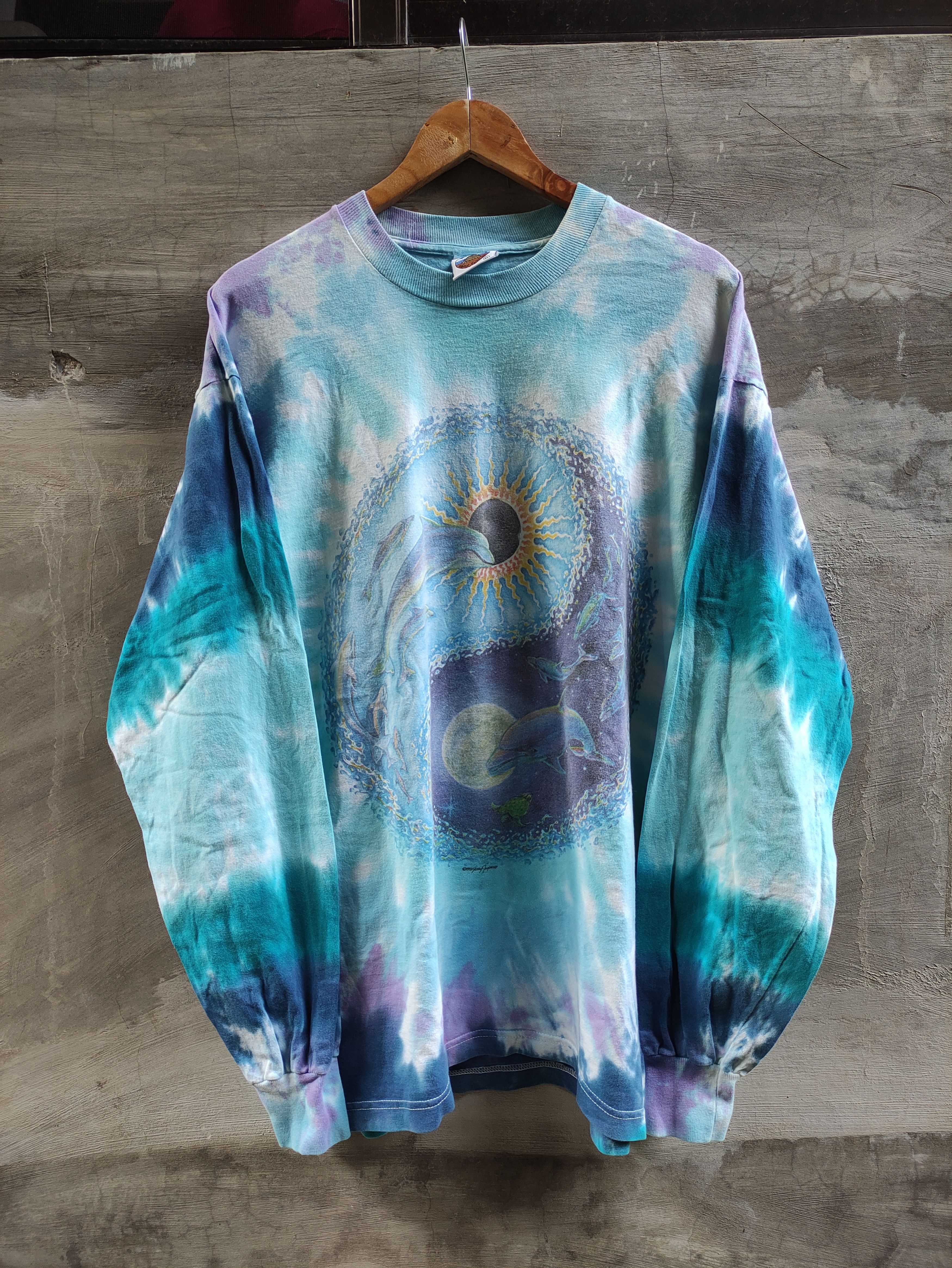 Vintage Vintage Jerry Jasper Tie Dye Yin Yang Dolphin Size US XL / EU 56 / 4 - 1 Thumbnail
