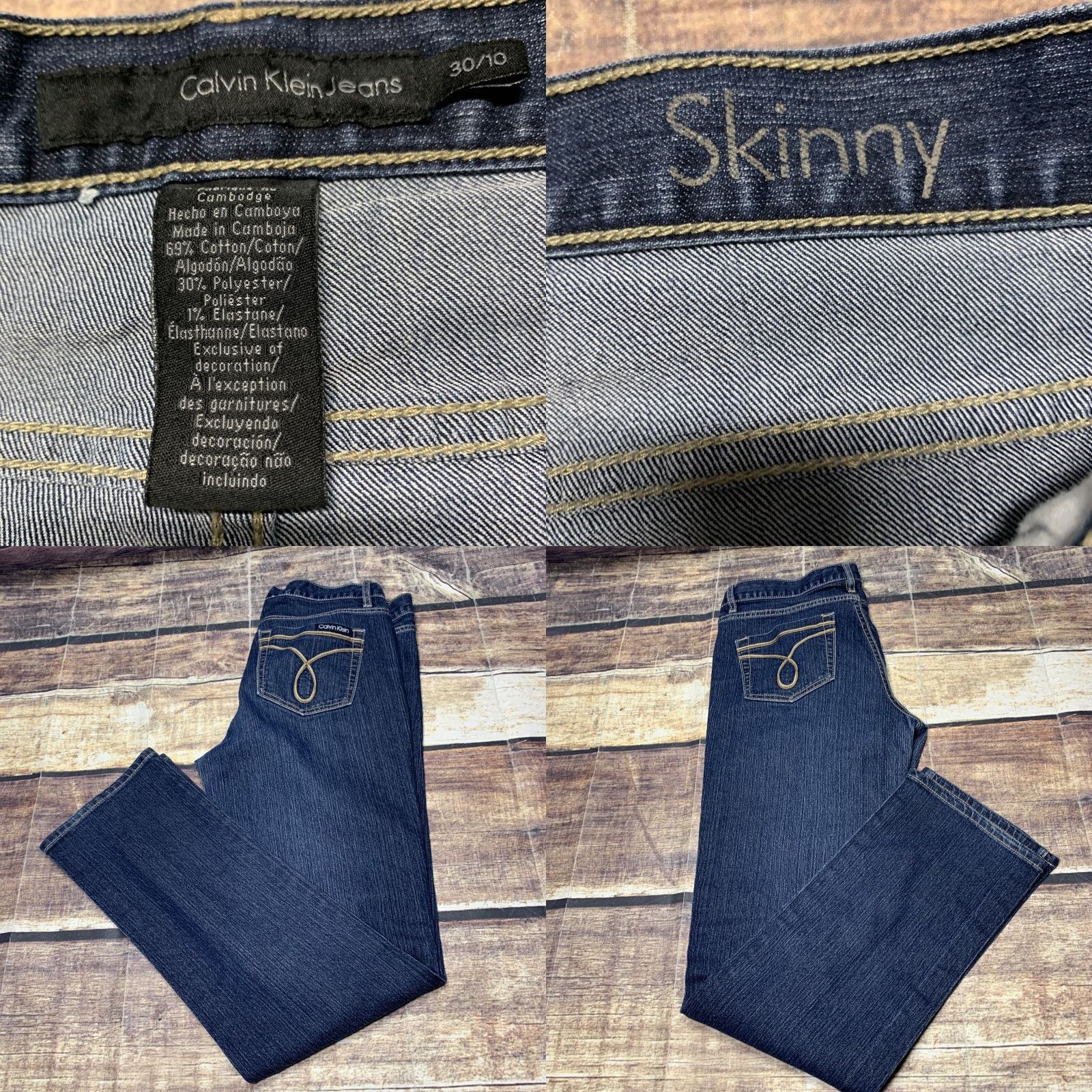 Calvin Klein Calvin Klein Skinny Jeans Women’s Size 34 Regular 31in Inseam Denim Black Stretch 5-Pocket Vintage No-blemish Convenience Slim Rise Mid 8.5-10.5in Size 24" / US 00 / IT 34 - 8 Thumbnail