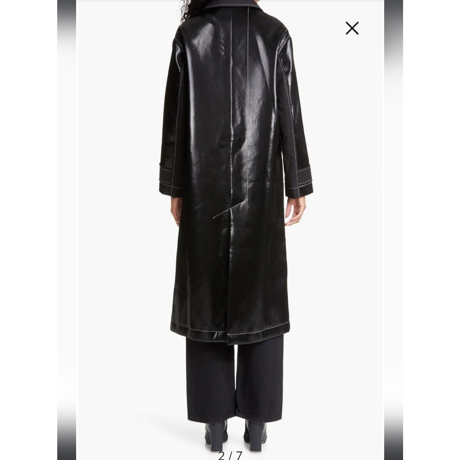 Rejina Pyo NWT Rejina Pyo Logan Faux Leather Coated Twill Black Coat L Size L / US 10 / IT 46 - 6 Thumbnail