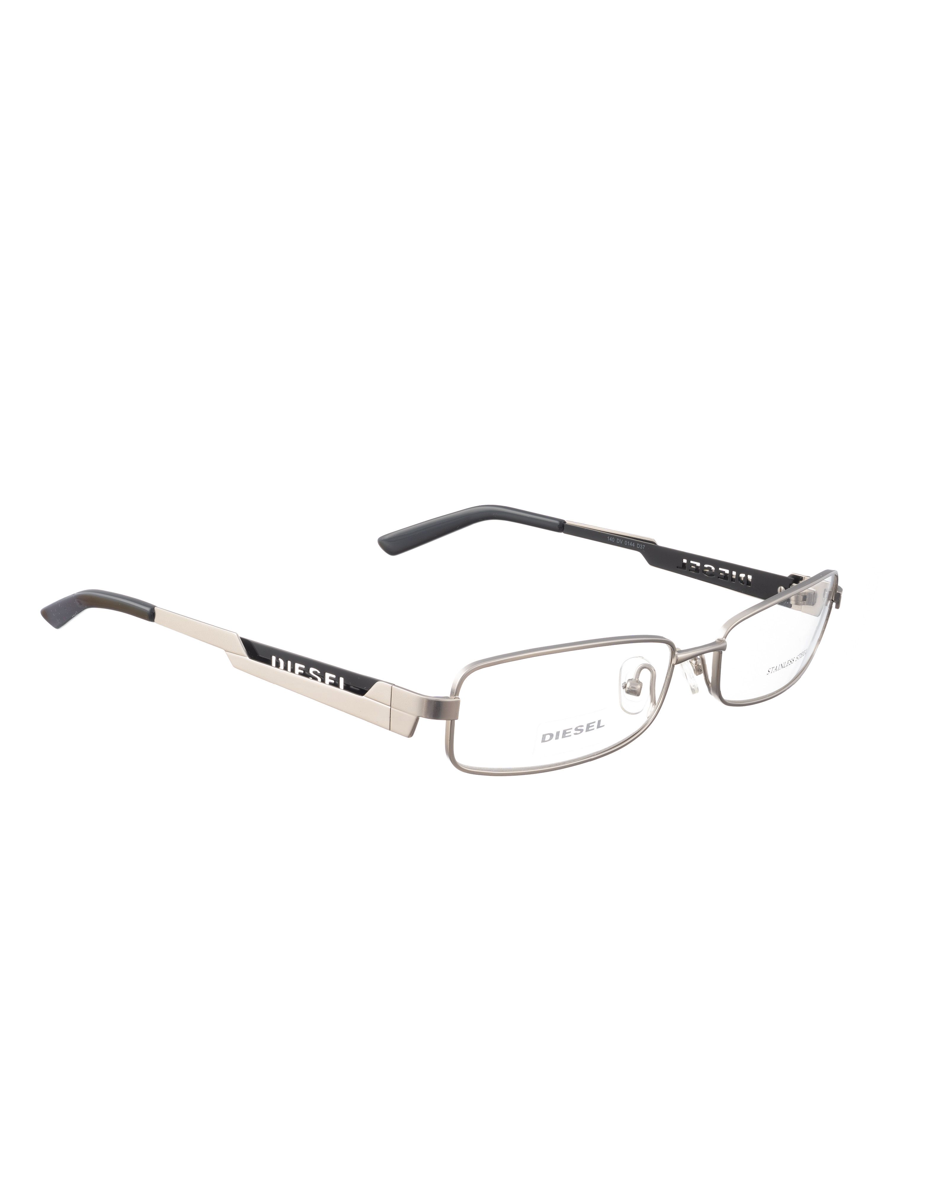 Diesel Diesel 00s Silver and Black Glasses with Cut Out Logo Size ONE SIZE - 1 Thumbnail