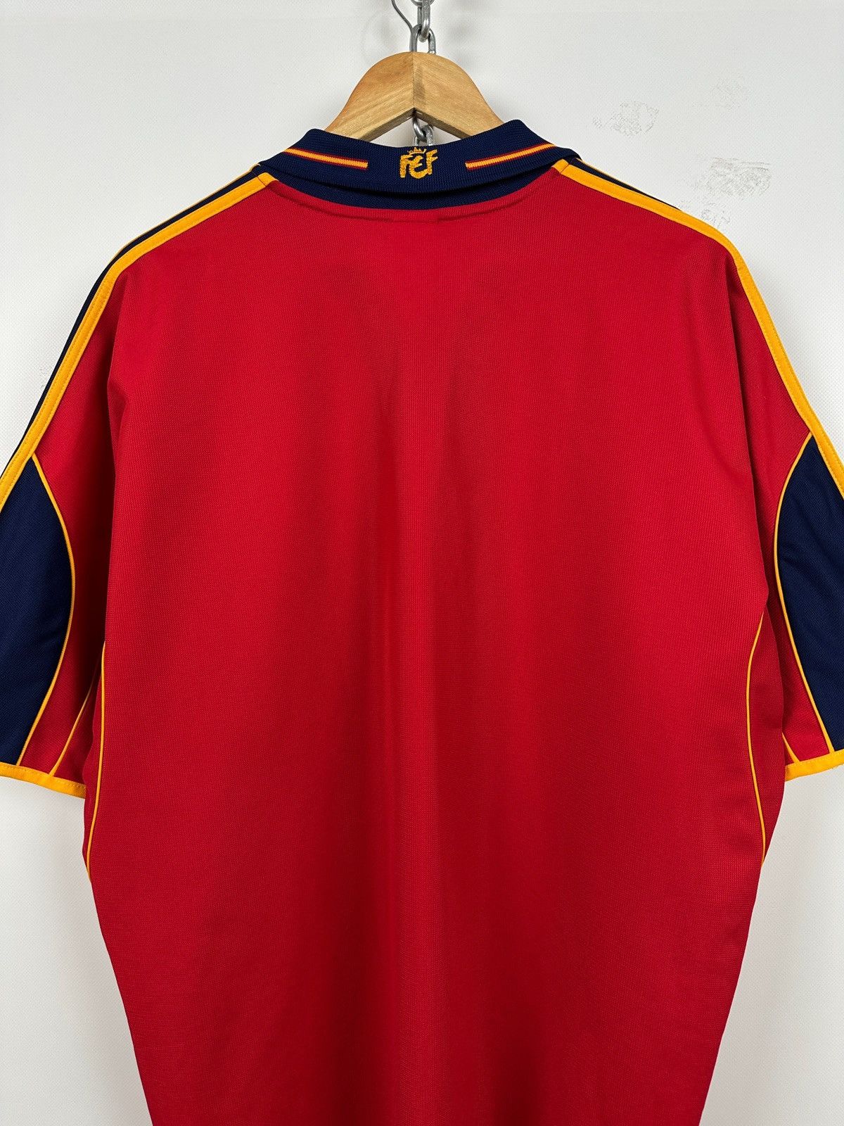 Adidas 1999/2002 Adidas Spain National Team Vintage Soccer Jersey Size US XL / EU 56 / 4 - 14 Thumbnail