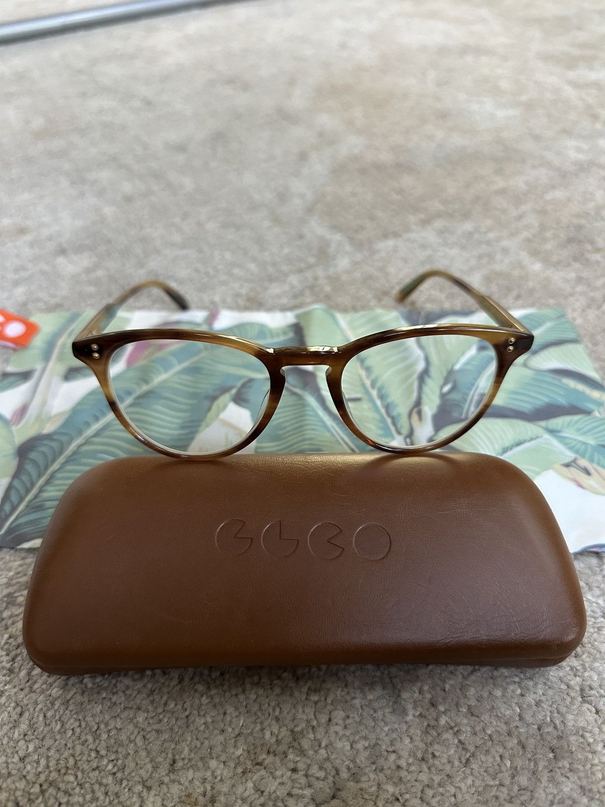 Garrett Leight Alice Bio Blonde Tortoise Glasses Size ONE SIZE - 7 Thumbnail