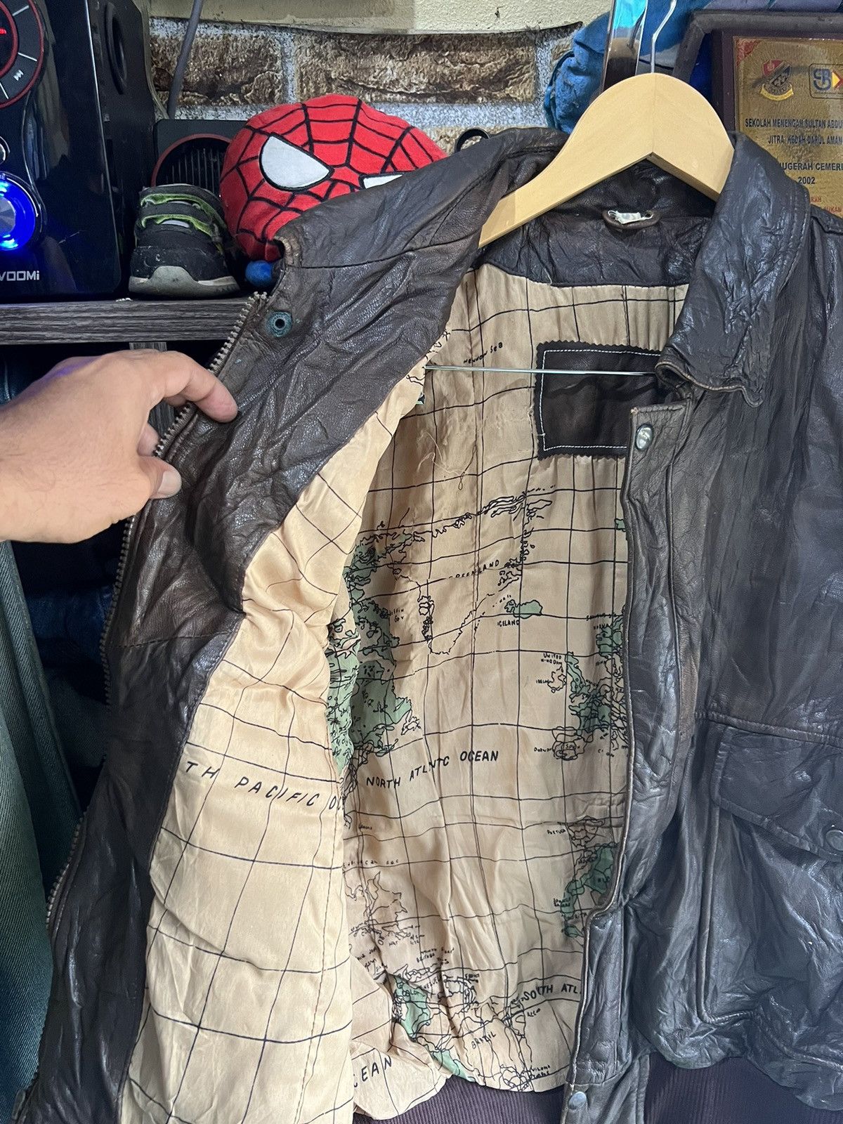 Genuine Leather 🔥Vintage Unknown Brand Real Leather Jacket Size US XL / EU 56 / 4 - 12 Thumbnail