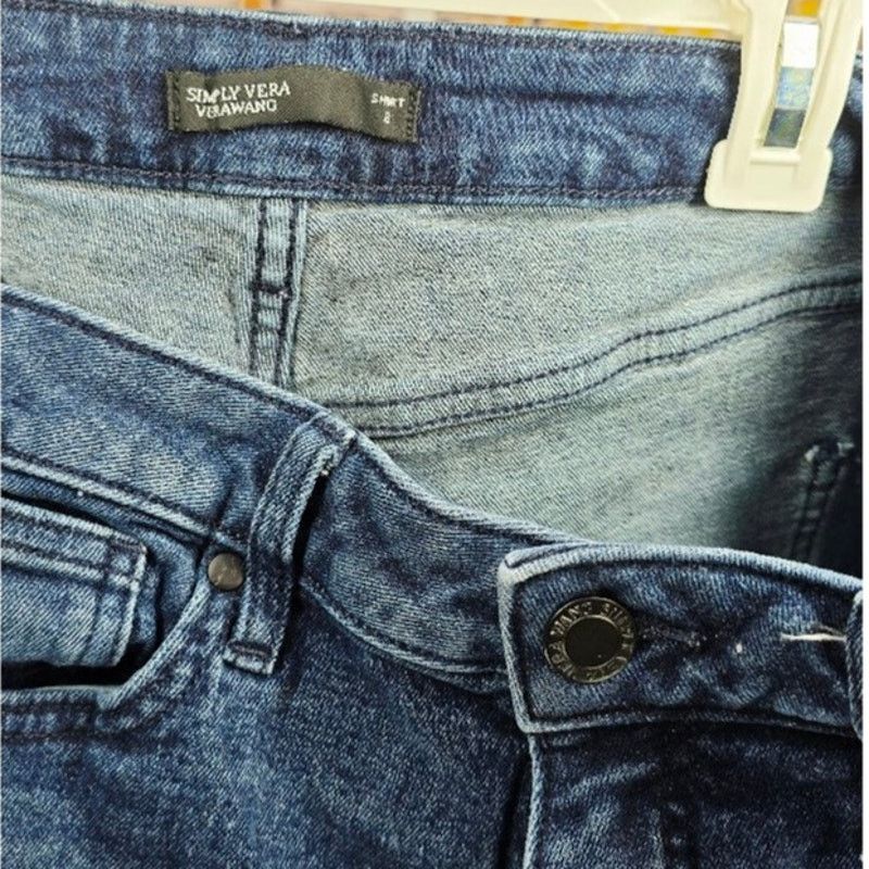Vera Wang Simply Vera Vera Wang Blue Denim Jean Shorts Cuffed 8Short Size 30" / US 8 / IT 44 - 3 Thumbnail