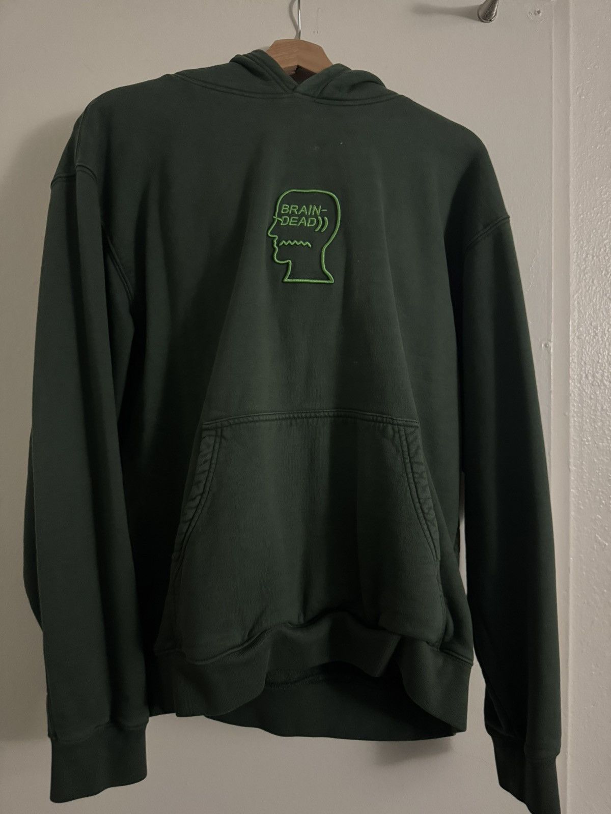 Brain Dead Brain Dead Embroidered Logohead Garment Dyed Hoodie Size US M / EU 48-50 / 2 - 1 Thumbnail