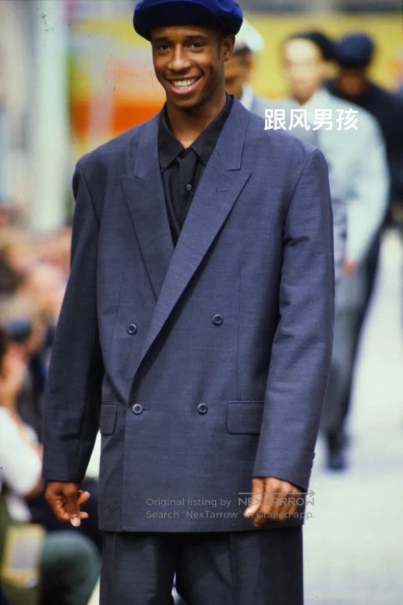 Yohji Yamamoto YOHJI YAMAMOTO Cement Gray Double-Breasted Suit Size US S / EU 44-46 / 1 - 5 Thumbnail