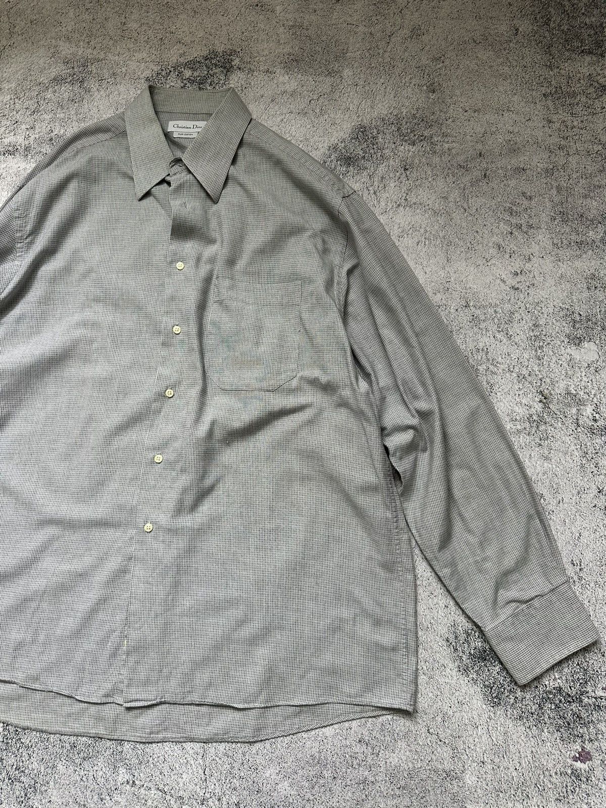 Dior Christian Dior Shirt Button Ups Gray Logo Size US XL / EU 56 / 4 - 3 Thumbnail