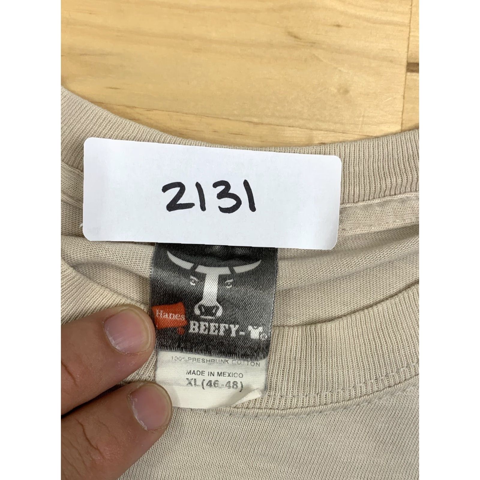 Hanes Hanes Beefy Graphic Tee Once a Marine Always a Marine Size XL Short Sleeve Beige Mens T-Shirt 2131 Size US 36 / EU 52 - 4 Thumbnail