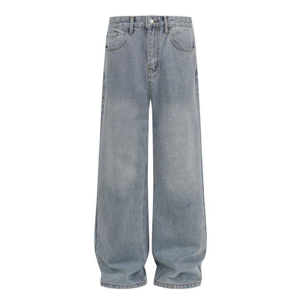 Jean Men's loose-fitting vintage washed distressed jeans Size US 32 / EU 48 - 1 Thumbnail