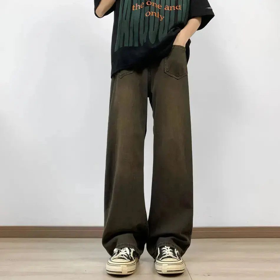 Japanese Brand Retro hip-hop loose tie dye straight leg jeans Size US 32 / EU 48 - 1 Thumbnail