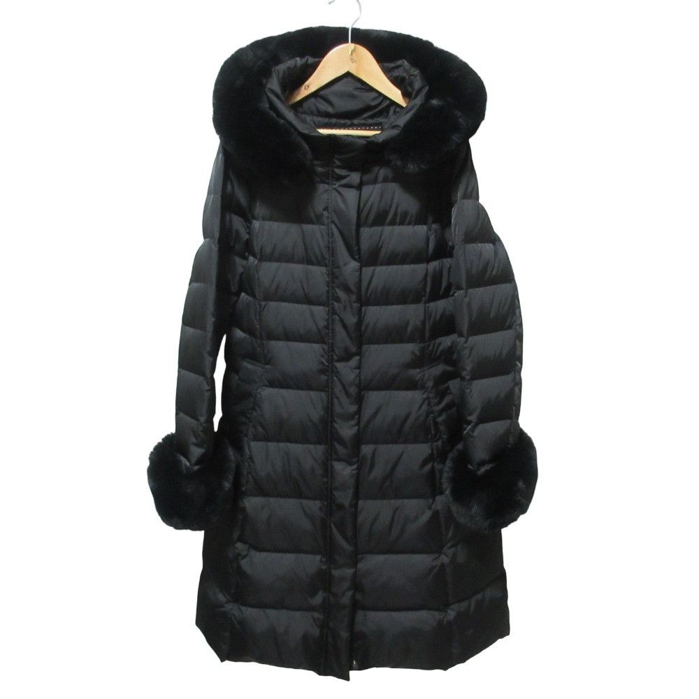 Other Other TO BE CHIC Fur Taffeta Long Down Coat Textile Outerwear DUTY FREE for USA Size ONE SIZE - 1 Thumbnail