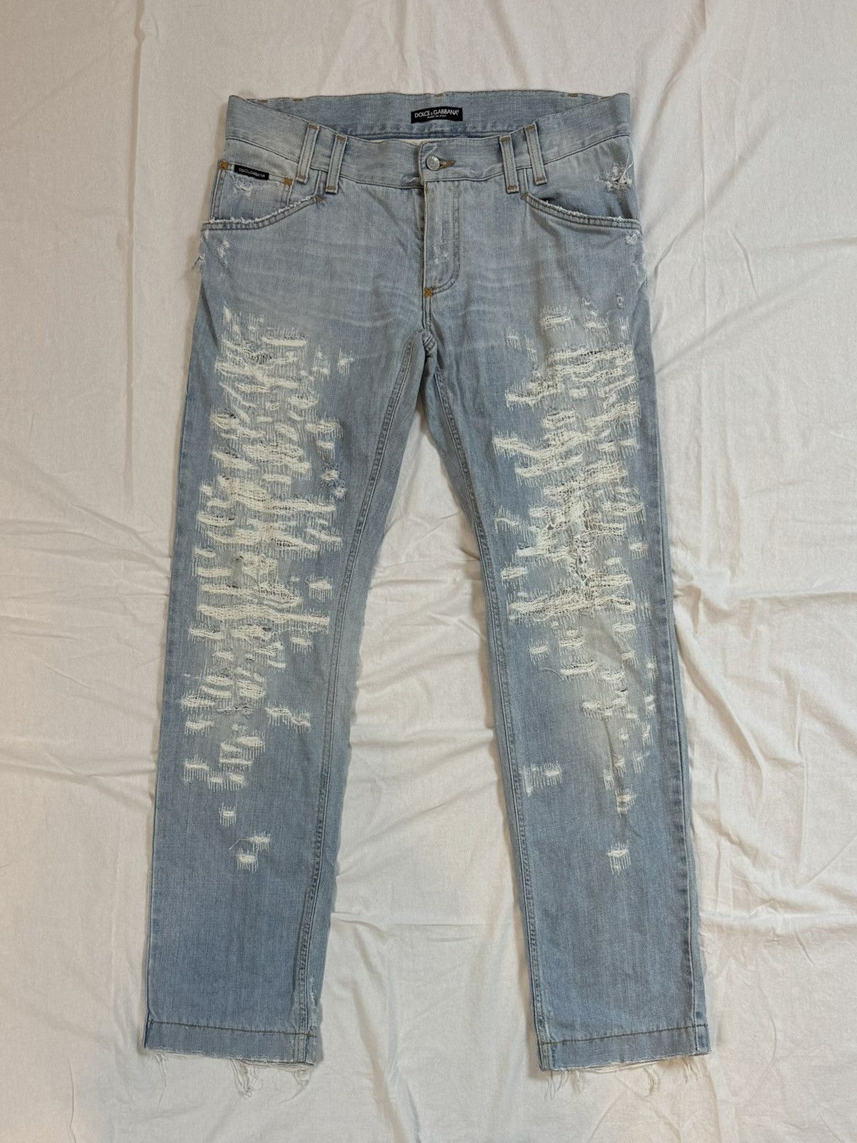 Dolce & Gabbana Dolce & Gabbana Distressed Denim Size US 34 / EU 50 - 1 Thumbnail