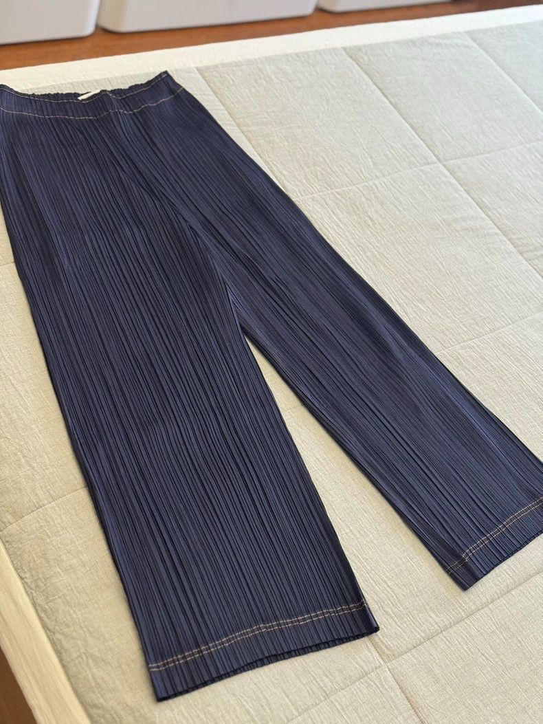 Issey Miyake issey miyake size:3 Denim blue pleated pants Size 42" / US 20 - 3 Thumbnail