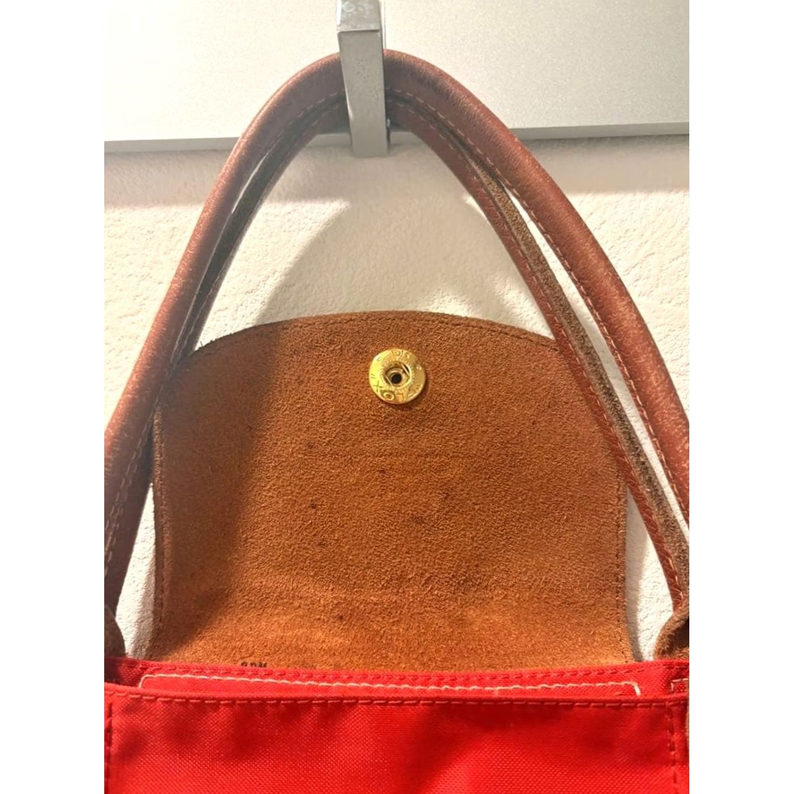 Longchamp Longchamp Rare Pliage Red Folding Vertical Tote Bag Limited Edition VHTF Designe Size ONE SIZE - 5 Thumbnail