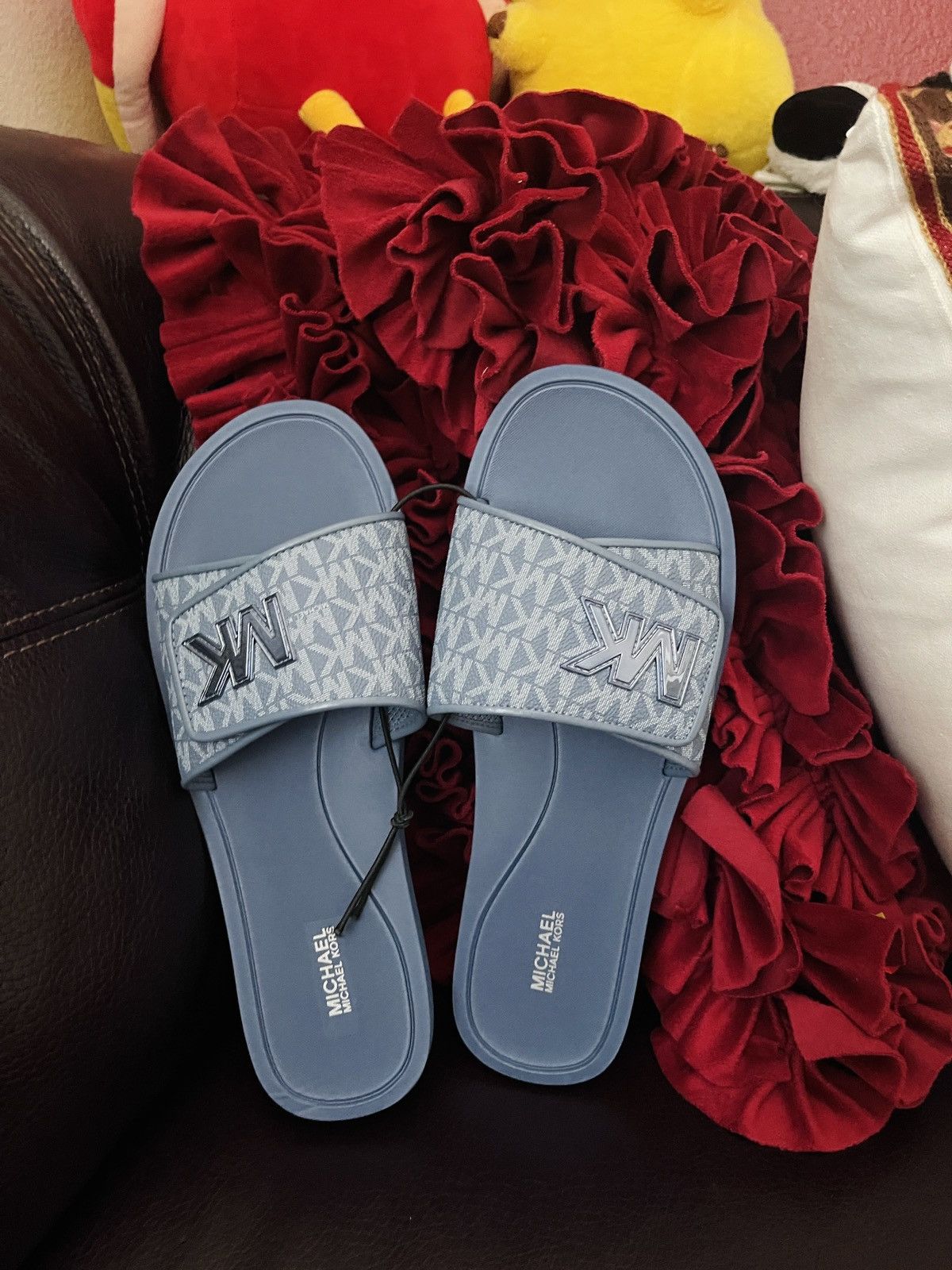 Michael Kors Michael Kors MK Logo Pool Slip-On Shoe Denim Blue Nib $95 Size US 11 / IT 41 - 3 Thumbnail