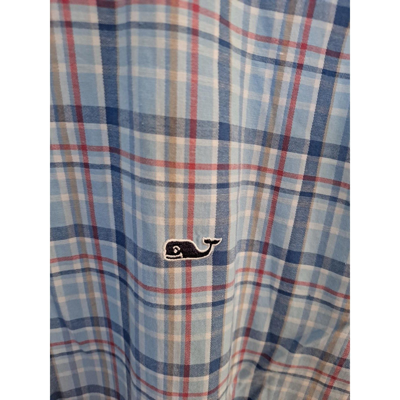 Vineyard Vines Vineyard Vines Slim Fit Whale Shirt Blue White Tan Red Butto Size US L / EU 52-54 / 3 - 2 Thumbnail
