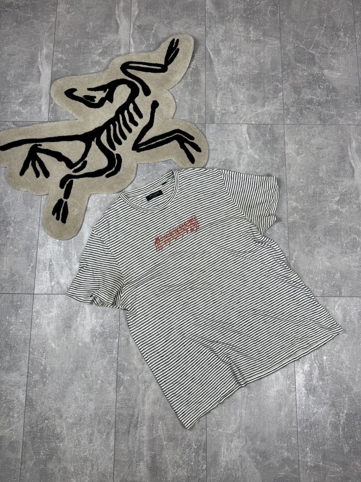 Allsaints × Vintage Mens Vintage AllSaints BURNER STRIPE SS CREW T-shirt tee y2k Size US M / EU 48-50 / 2 - 1 Thumbnail