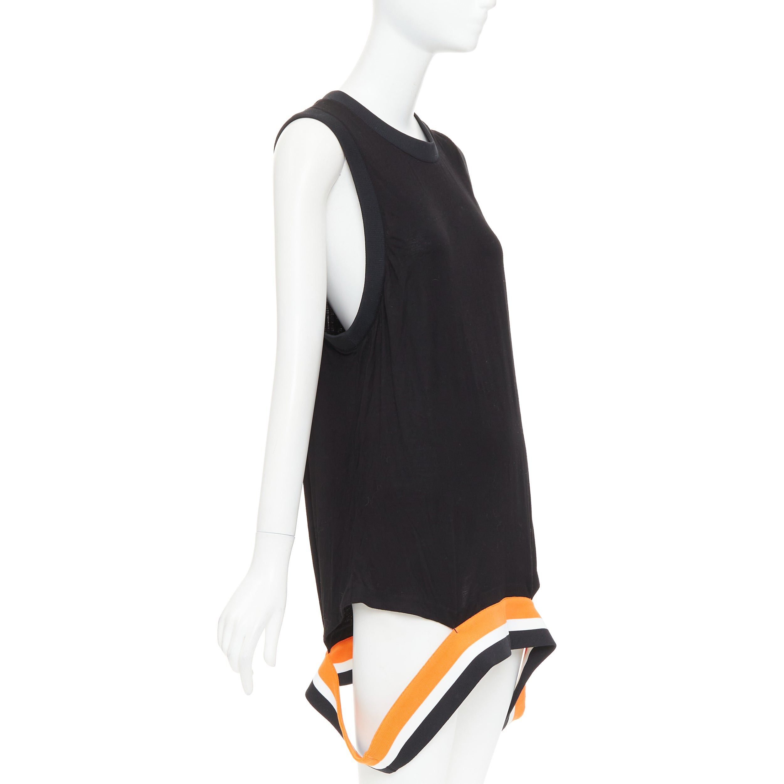 Givenchy GIVENCHY Podium Robe 2014 black orange semi-detached ribbed hem tunic tank top M Size M / US 6-8 / IT 42-44 - 1 Thumbnail