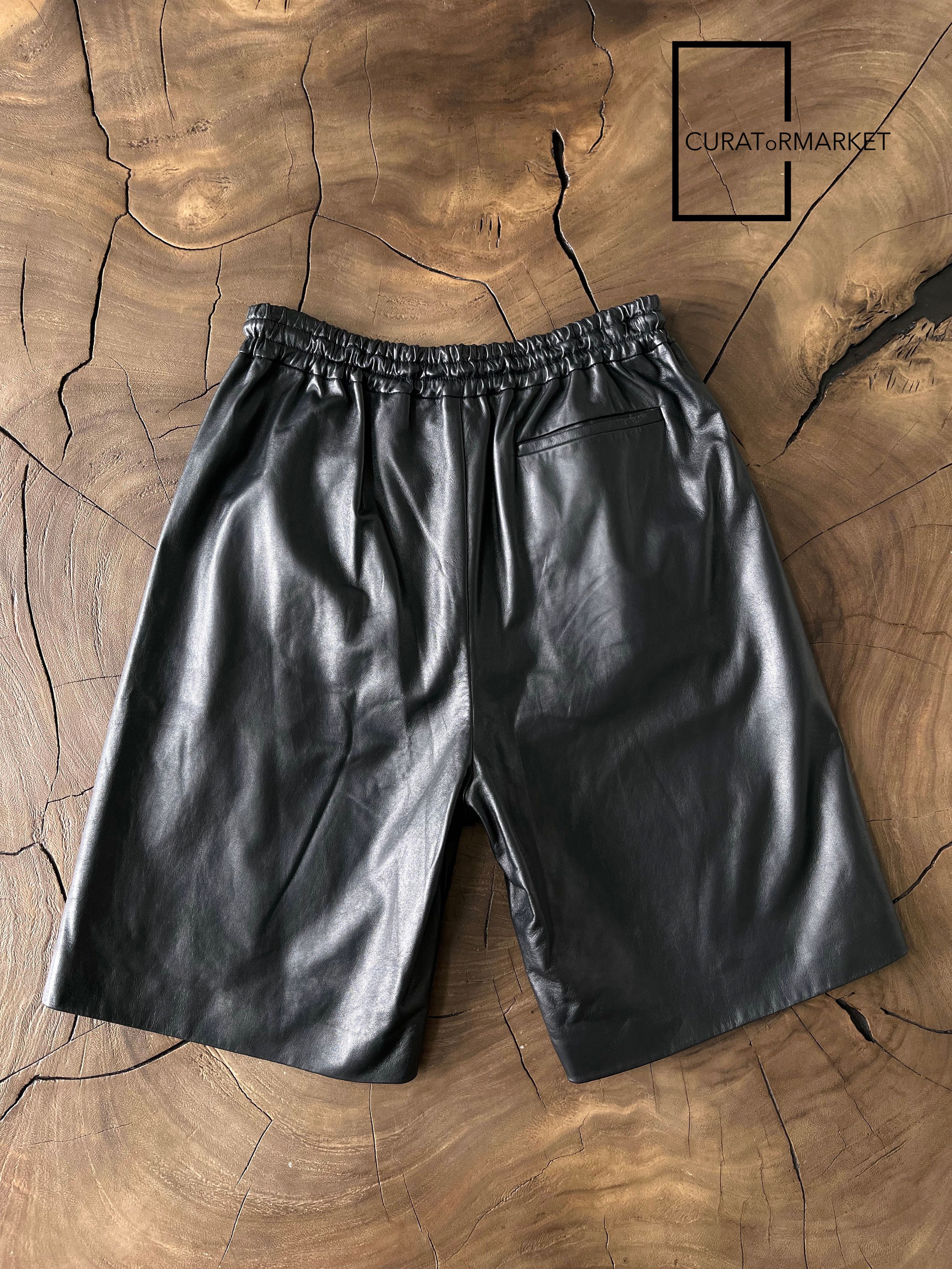 Jil Sander EU46 $4000 Butter Soft Ovine Lamb Leather Runway Shorts SS24 Size US 30 / EU 46 - 2 Thumbnail