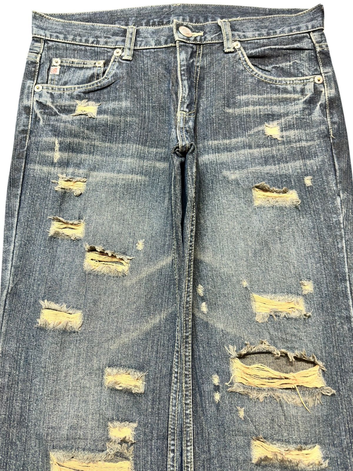 20471120 Vintage 291295 Homme Distressed Baggy Wide Leg Denim Size US 32 / EU 48 - 2 Thumbnail