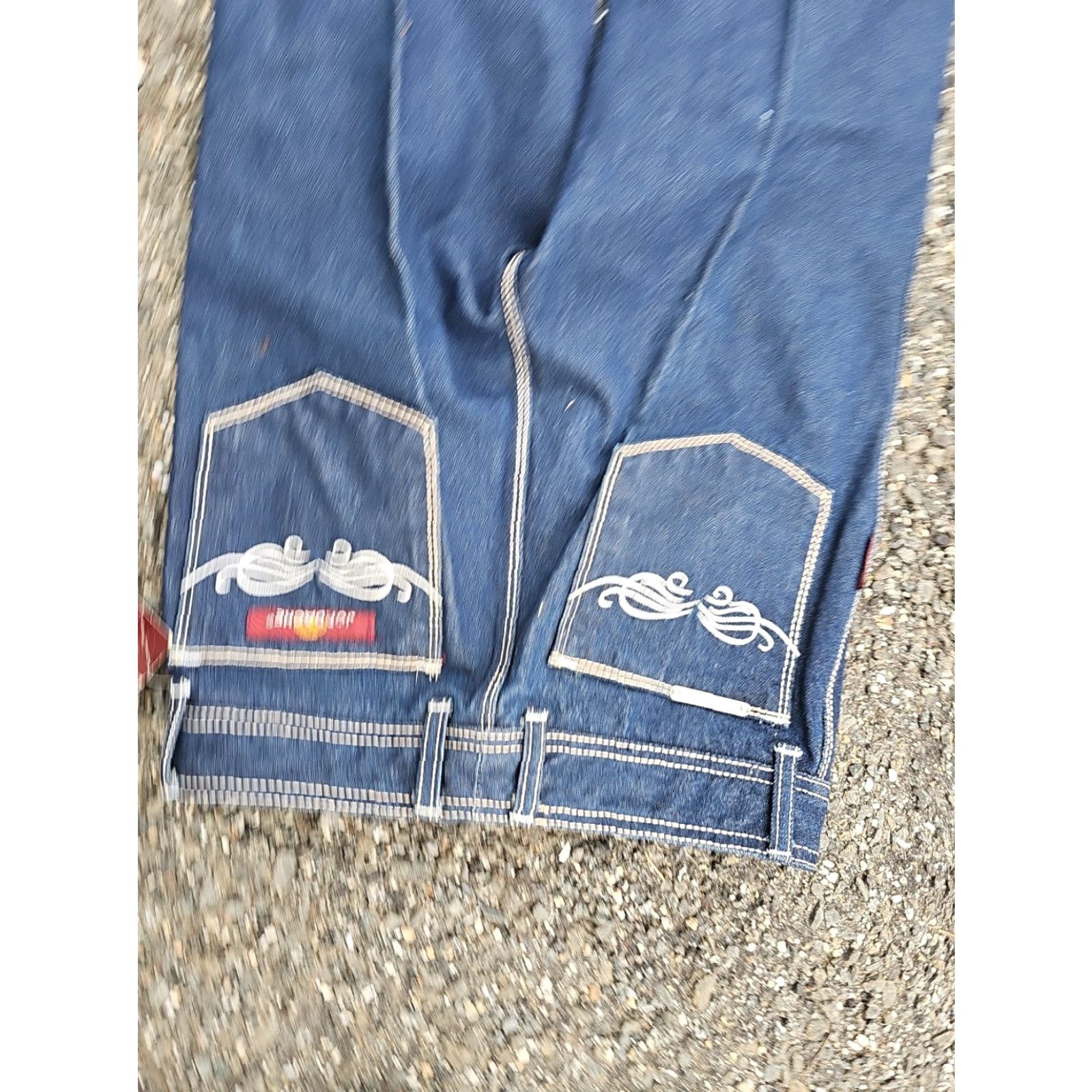 Jordache Jordache Jeans Unhemmed Vintage Long Dark Wash Deadstock 31 Men Blue 26x35.5 Size US 31 - 6 Thumbnail