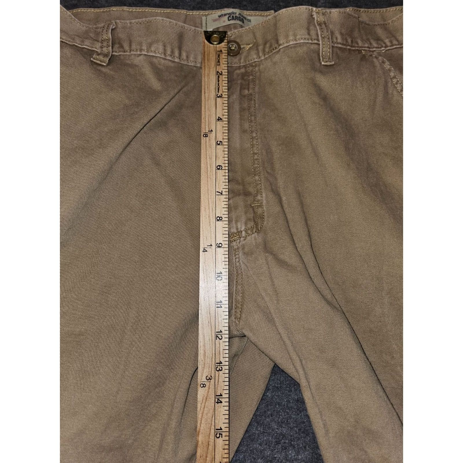 Wrangler Wrangler Cargo Pants Men's 40x32 Dark Khaki Casual Workwear Western Pants Cargo Pocket Beige Size 40 Regular Inseam 30 Men's Wrangler Size US 40 / EU 56 - 5 Thumbnail
