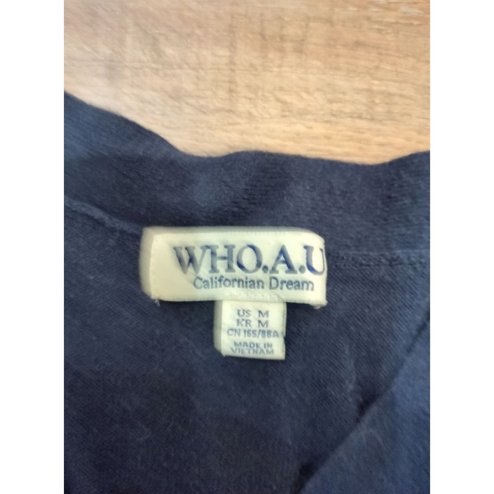Vintage WHO.A.U Cardigan Sweater Women Round Neck California Dream Blue M USA Bear Size M / US 6-8 / IT 42-44 - 2 Thumbnail
