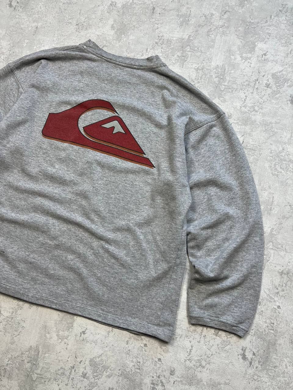 Quiksilver Vintage Quiksilver Gray Sweatshirt Big Logo Size US XL / EU 56 / 4 - 8 Thumbnail