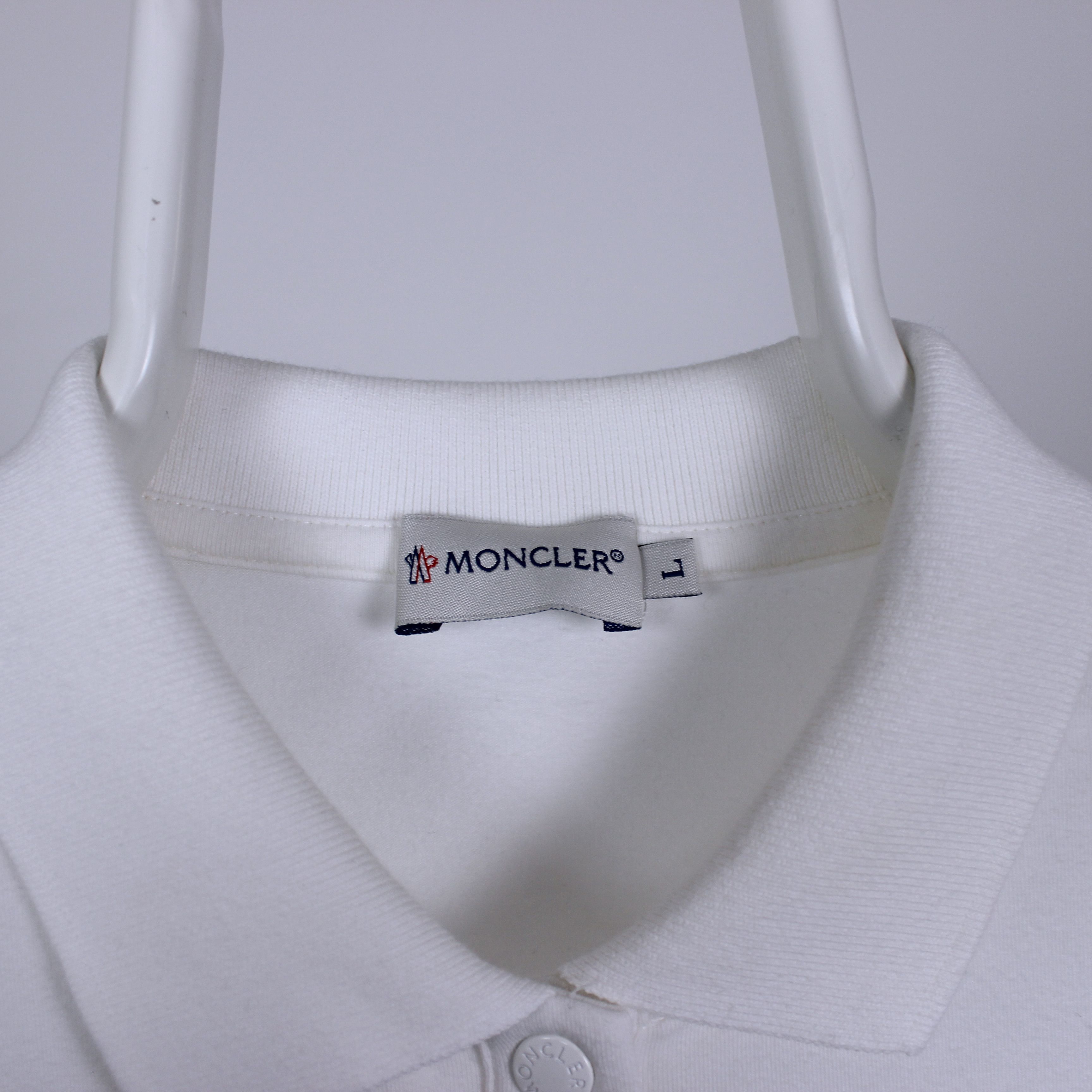 Moncler Moncler polo shirt women cotton white M L Size L / US 10 / IT 46 - 9 Thumbnail
