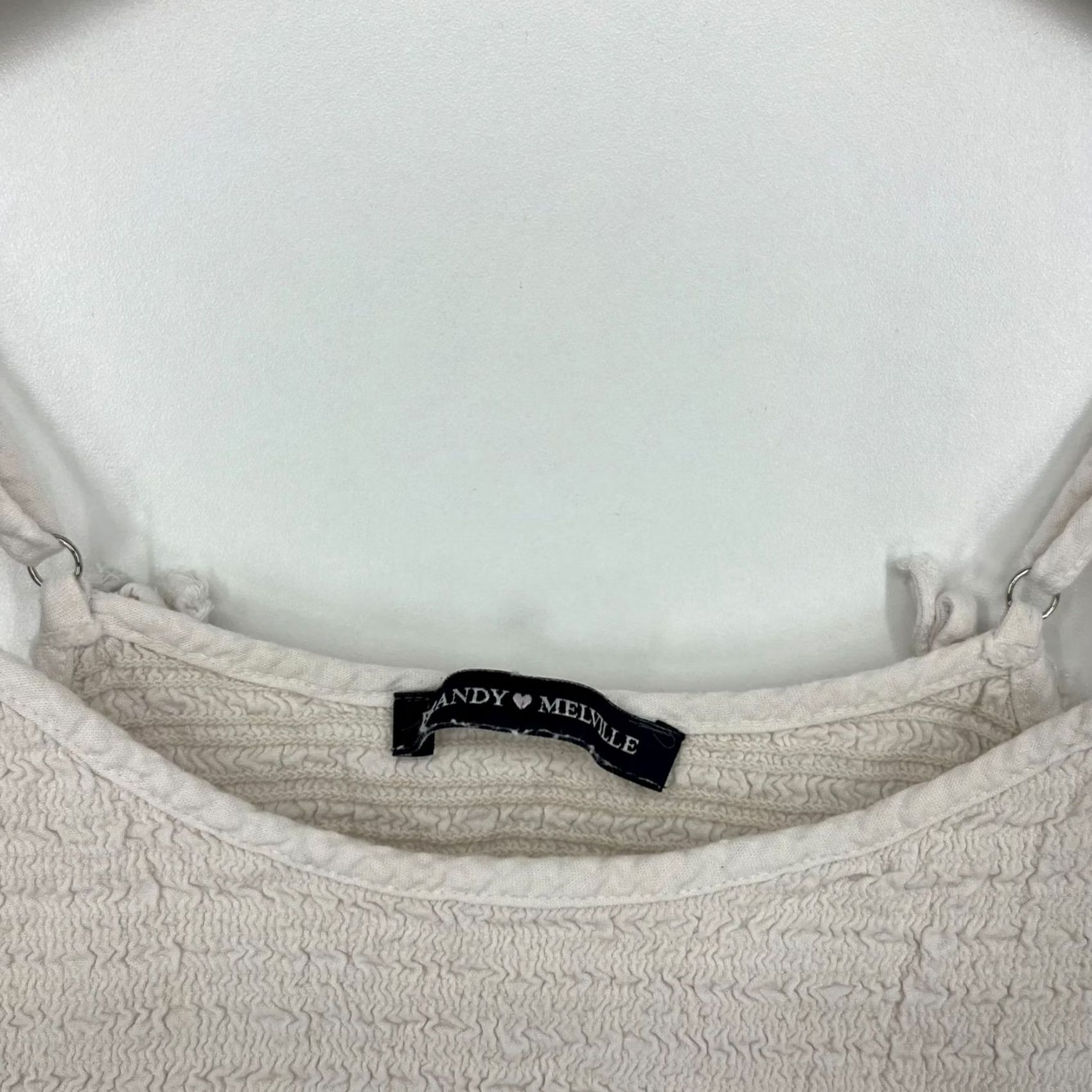 Brandy Melville Brandy Melville Cropped Tank Top Women's One Size White Ruffled Strappy Size ONE SIZE - 4 Thumbnail
