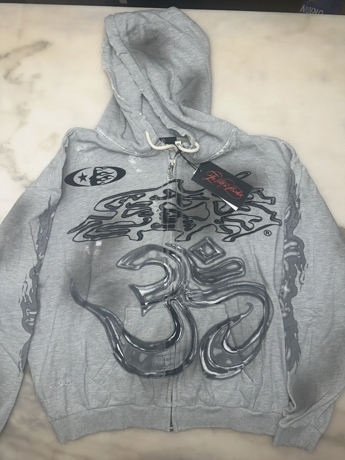 HELLSTAR 2024 Grey Hellstar Studios Zip Hoodie | Grailed