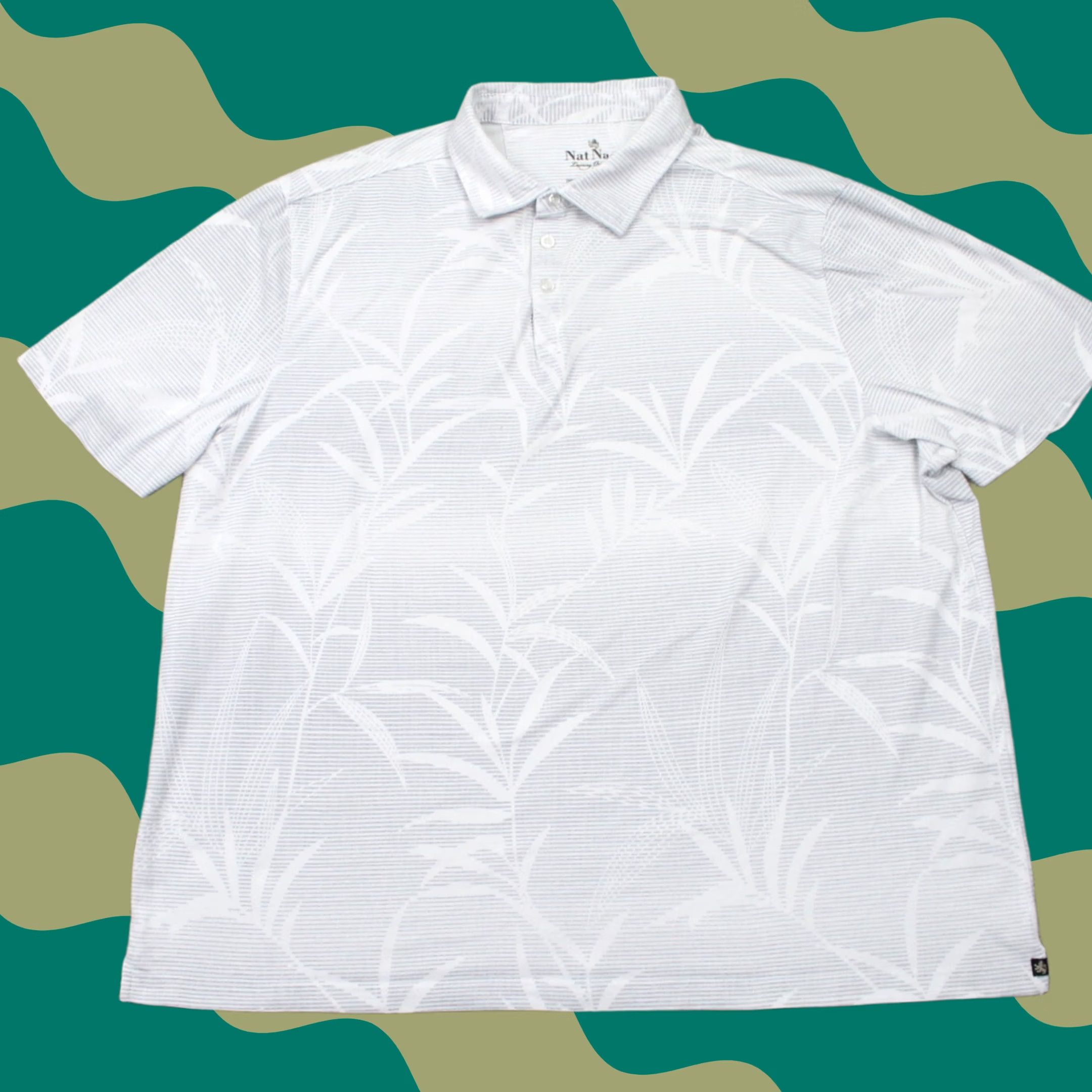Nat Nast Nat Nast Polo Shirt Mens 2XL Gray Floral Cotton/Poly Short Sleeve Pullover Polo Shirt Mens 2XL Gray Floral Cotton/Poly Short Sleeve Pullover Size US XXL / EU 58 / 5 - 1 Thumbnail